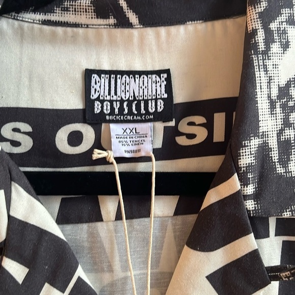 NWT. Billionaire Boys Club UFO Gardenia Button Down Short Sleeve Shirt Size XXL - Picture 4 of 13